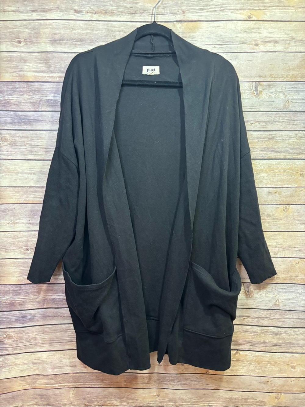 Pact Black Cardigan Organic Cotton Size M/L